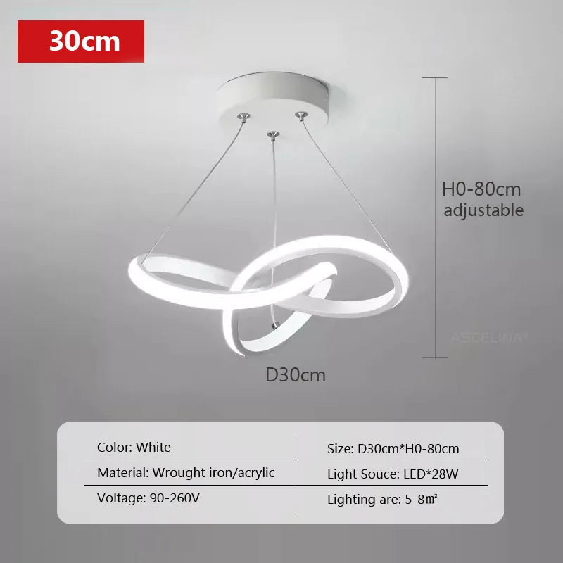 Luxury Simple LED Ceiling Pendant Chandelier Lighting Lustre