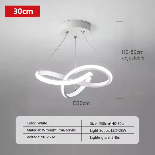 Luxury Simple LED Ceiling Pendant Chandelier Lighting Lustre