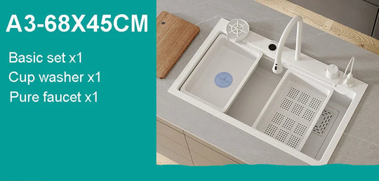 Nano White Kitchen Sink