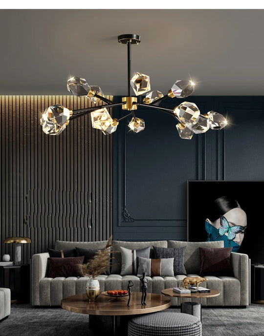 Luxury Nordic Crystal LED Ceiling Chandelier