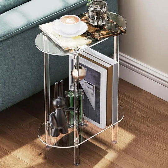 Clear Acrylic Oval End Table