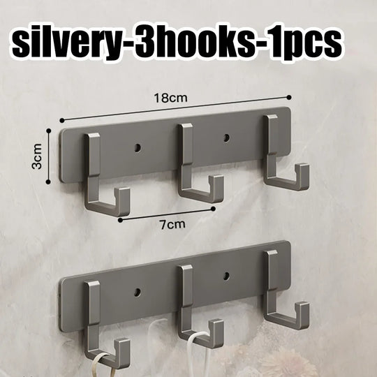 Row of Modern Space Aluminium Hooks, Coat Hangers