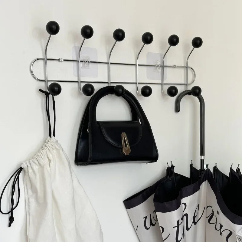 Coloured Coat Rack, 6 Hooks
