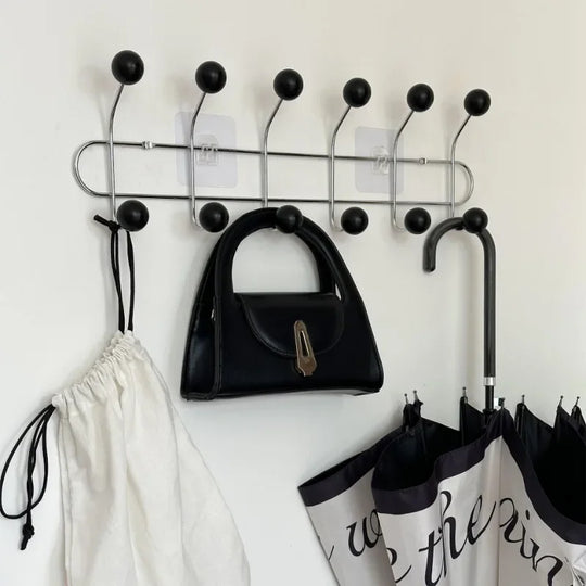Coloured Coat Rack, 6 Hooks