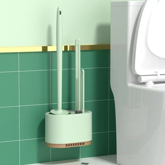 Modern Wall Mounted Silicone 3in1 Toilet Brush Holder