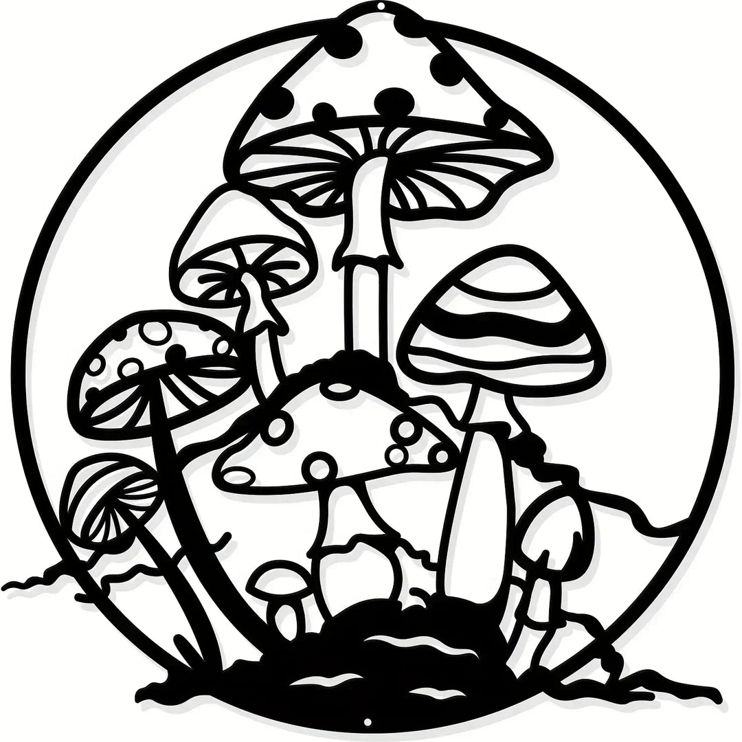 Mushroom Metal Wall Art