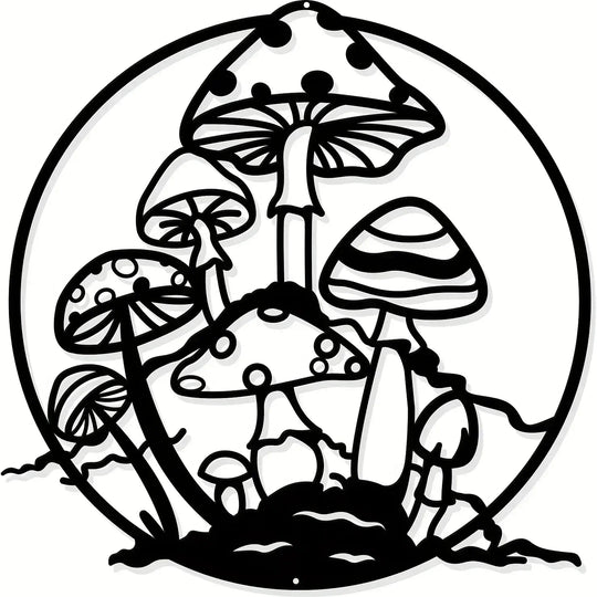 Mushroom Metal Wall Art