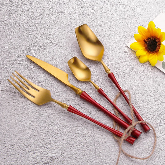Gold Stainless Steel Tableware