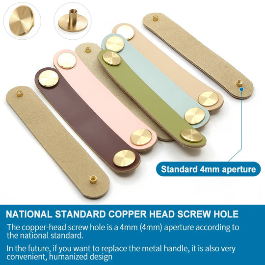 Nordic Cabinet Drawer Leather Handle