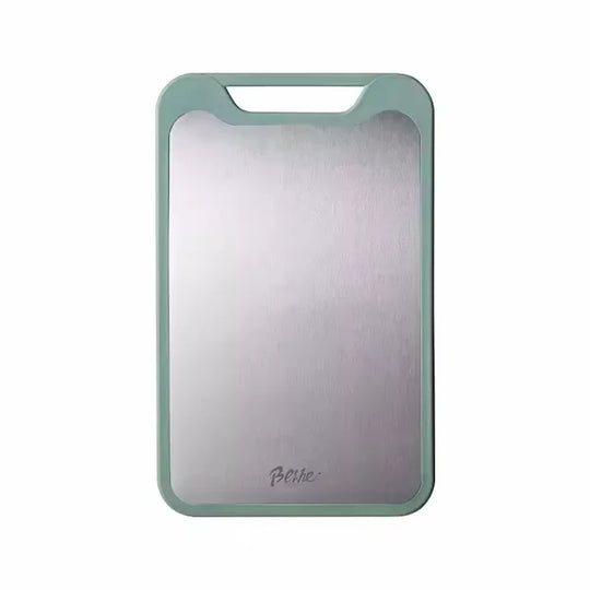 Green 2 Sided Chopping Board, Stainless Steel and Plastic