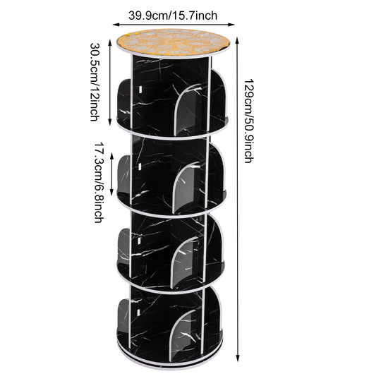 Tiered Rotating Display Bookshelf