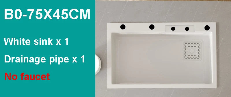 Nano White Kitchen Sink