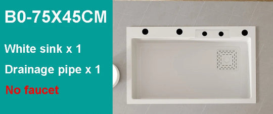 Nano White Kitchen Sink