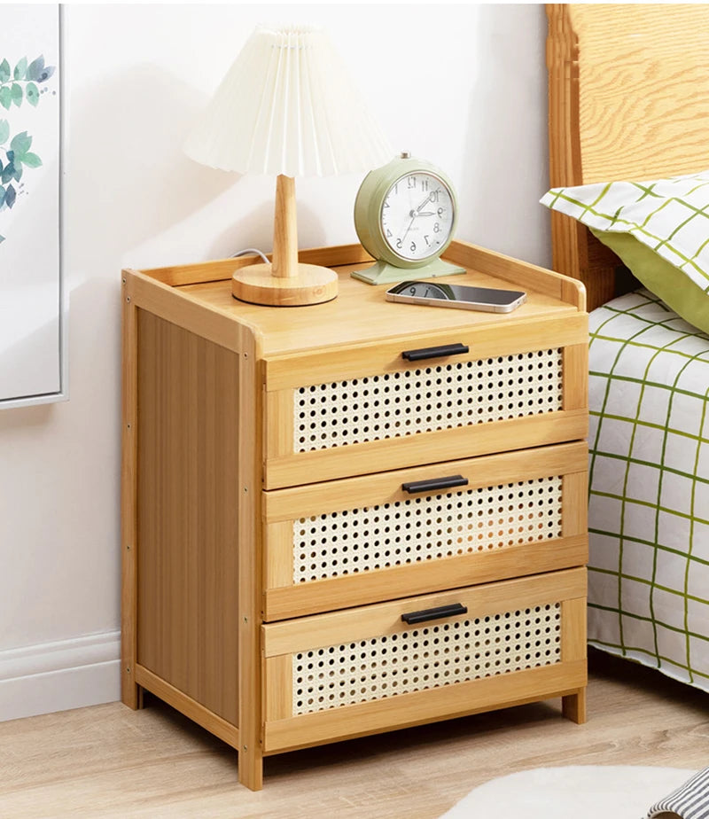 Luxury Solid Wood, Modern Bedside Table