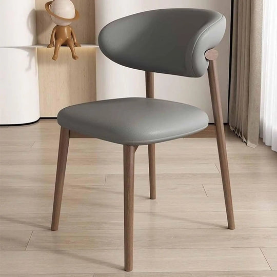 Modern Upholstered Curved Dining Chair