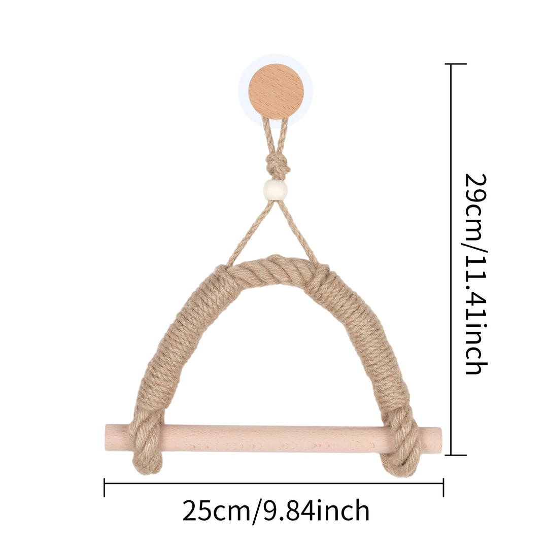 Natural Modern Wooden Toilet Paper Holder