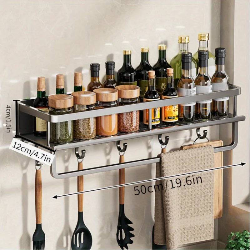 Grey Modern Kitchen Seasoning Rack