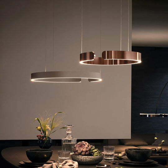 Luxury Nordic Part Ring LED Pendant Lamp