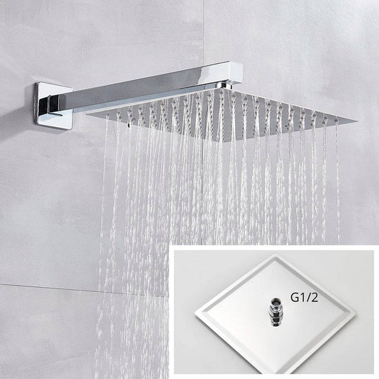 Stylish Rainfall Shower Head 8"/10"/12"