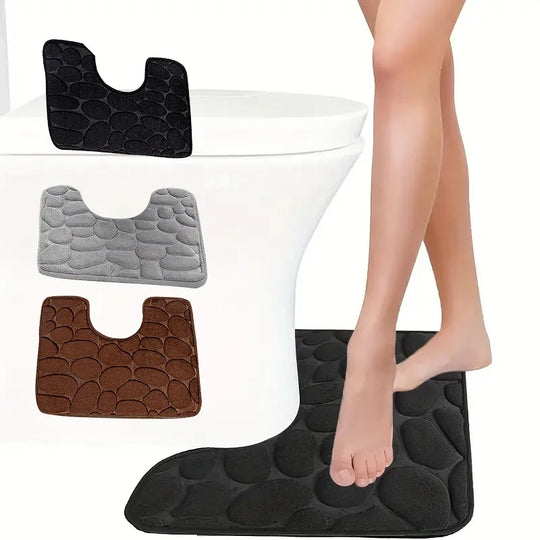 Modern Textured Toilet Bath Mat