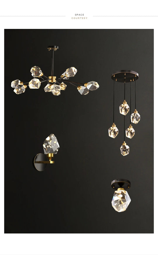 Luxury Nordic Crystal LED Ceiling Chandelier