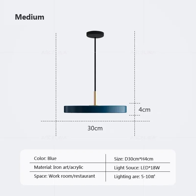 Contemporary Minimalist Table LED Pendant Light