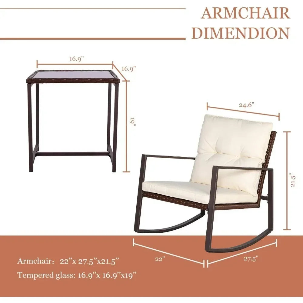 Rocking Patio Bistro Set