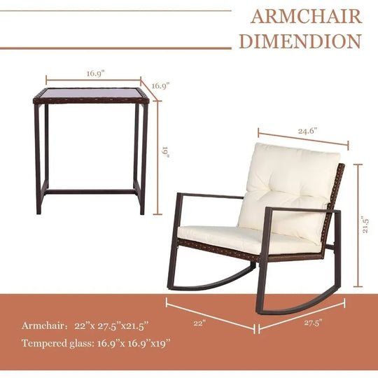 Rocking Patio Bistro Set