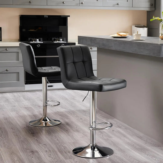Leather Bar Stools Set of 4