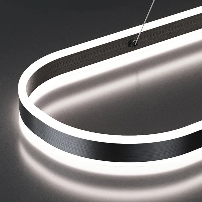 Luxury Modern Aluminium LED Ring Chandelier