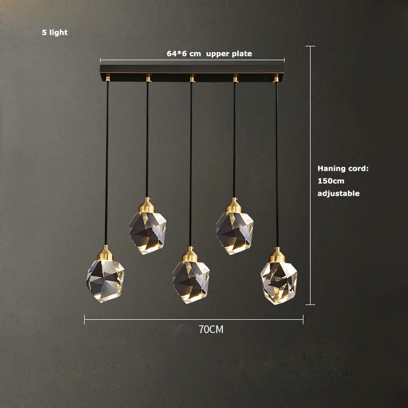 Luxury Nordic Crystal LED Ceiling Chandelier