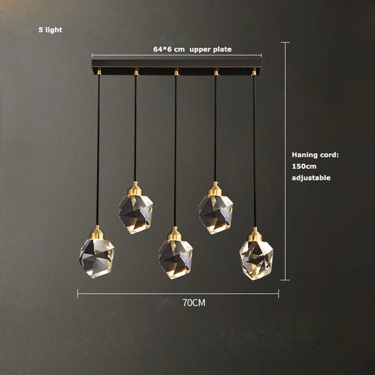 Luxury Nordic Crystal LED Ceiling Chandelier