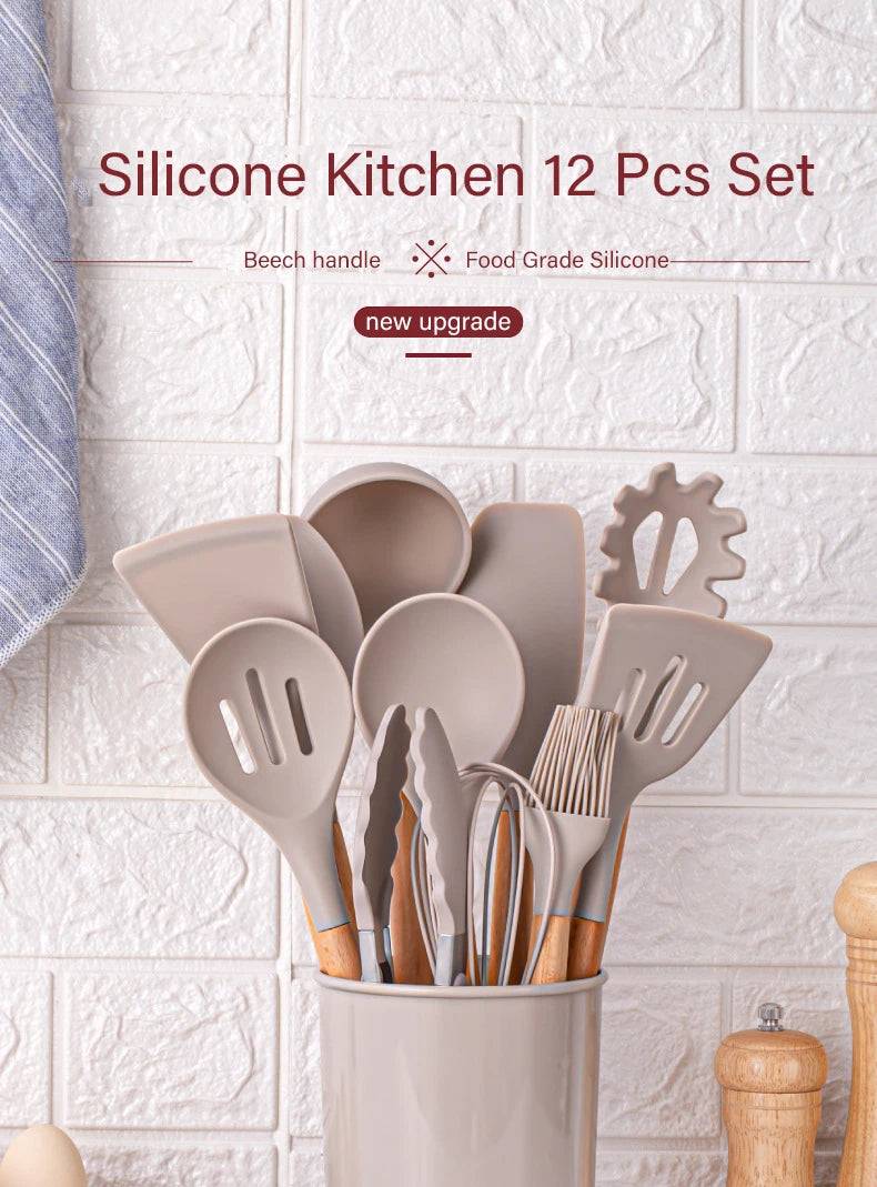 12pcs Set of Silicone Kitchenware