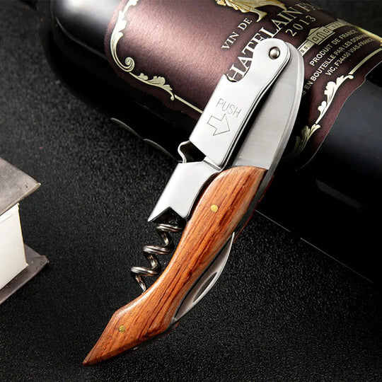 Modern Professional Wood Handle Corkscrew