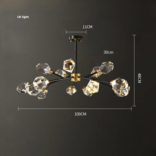 Luxury Nordic Crystal LED Ceiling Chandelier