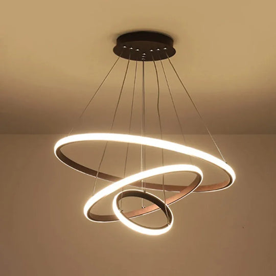Luxury Adjustable LED Ring Chandelier