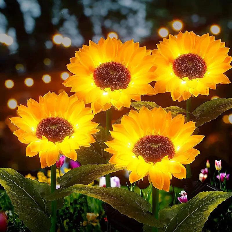 LED Solar Sunflower Outdoor Lawn Light