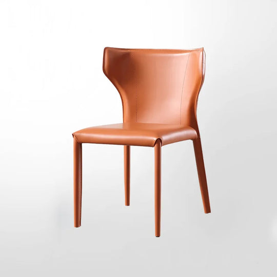 Minimalist Saddle Leather Dining Chair