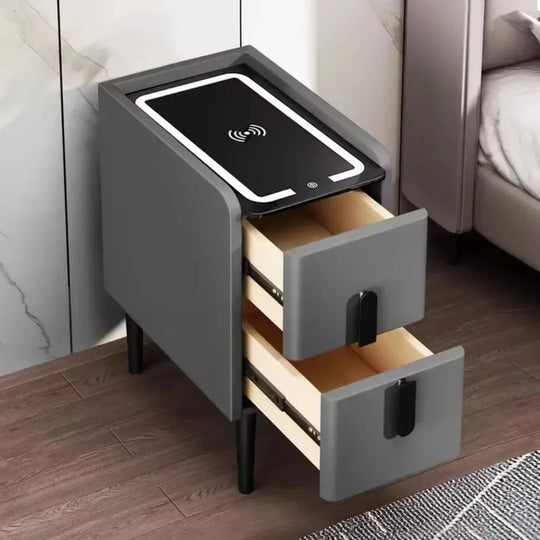 Smart Modern Bedside Table, with Wireless Charging