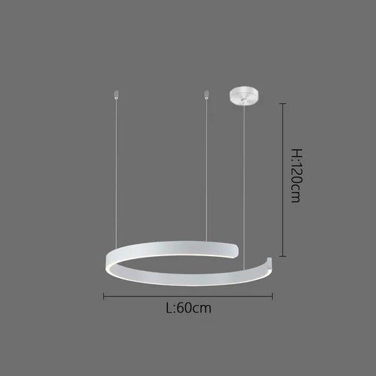 Luxury Nordic Part Ring LED Pendant Lamp