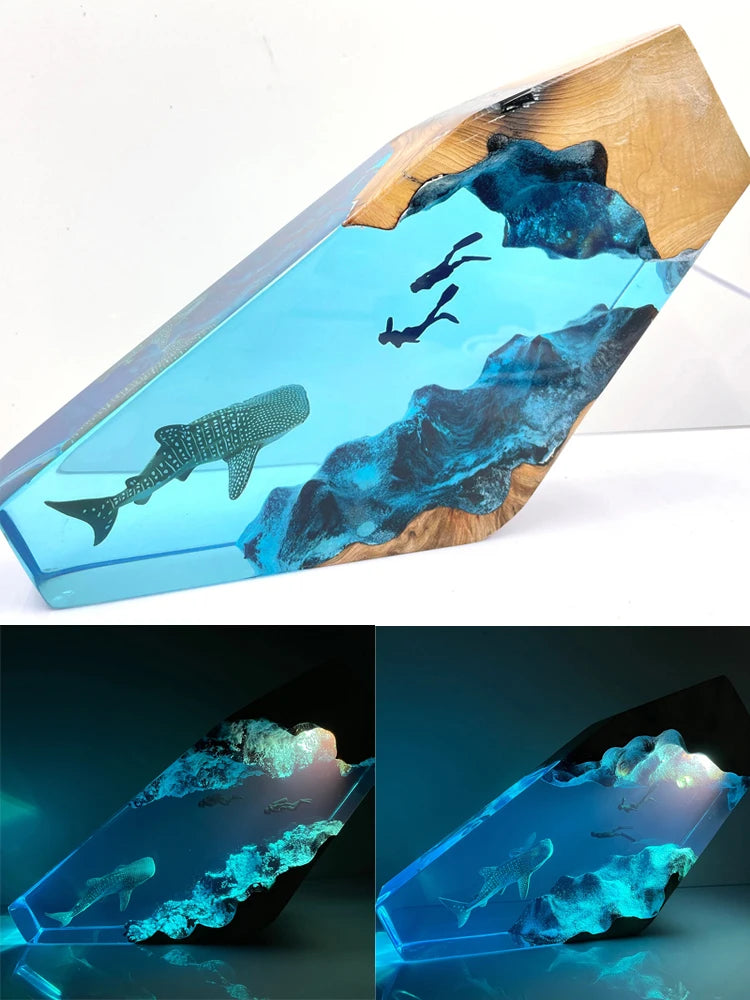 Aquatic Resin Table Light