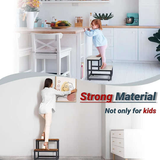 Modern Metal Framed Step Stool