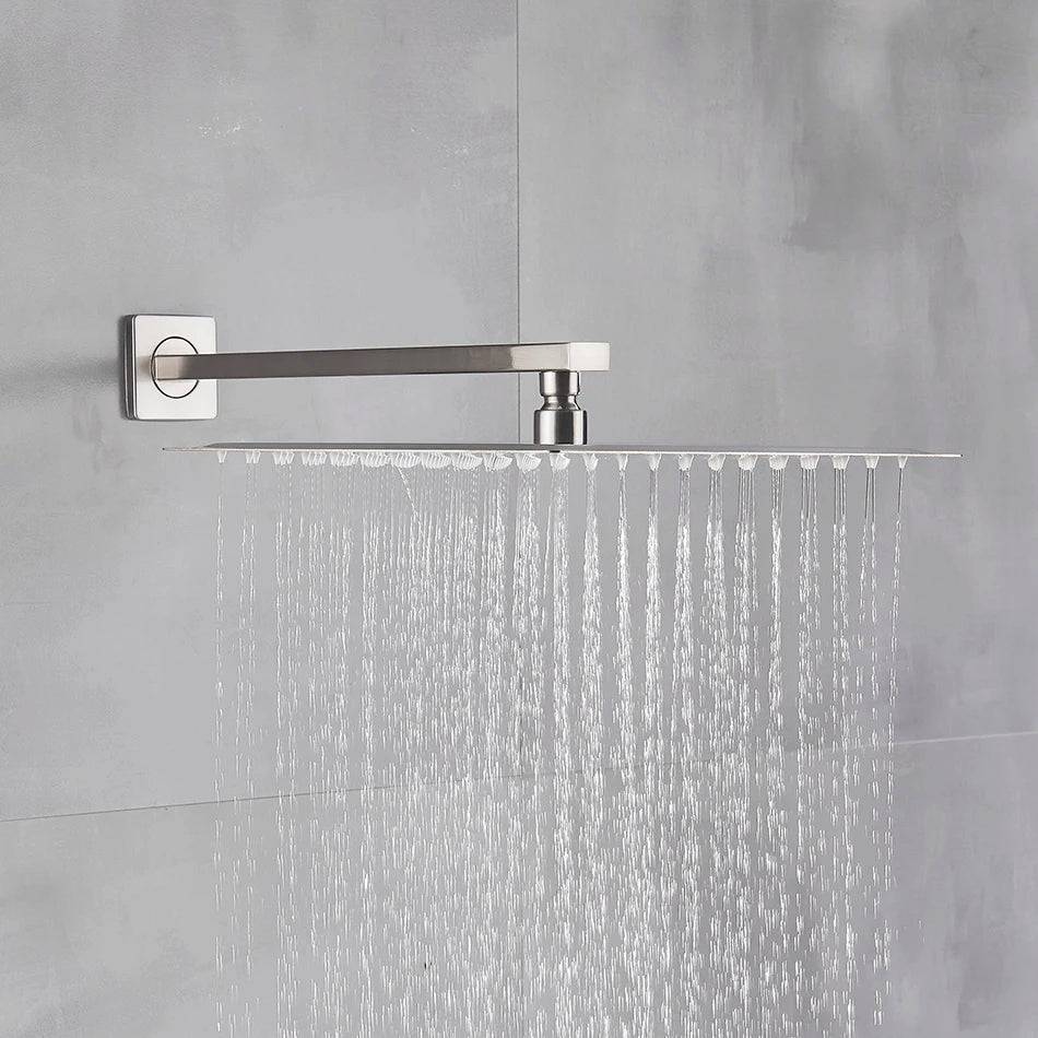 Stylish Rainfall Shower Head 8"/10"/12"