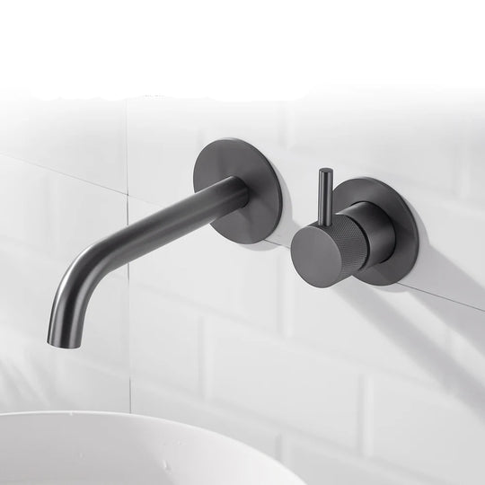 Knurled Wall Mounted Mixer Faucet