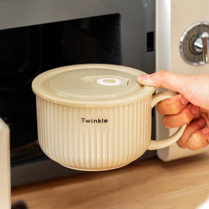 European Striped Microwave Bowl
