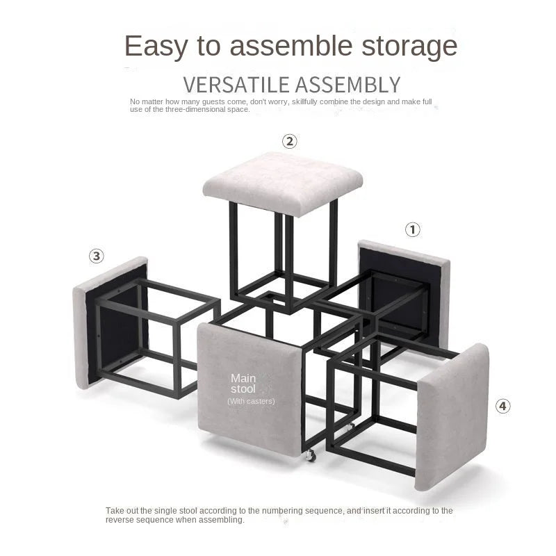 Household Rubik Cube MultiStool (5in1)