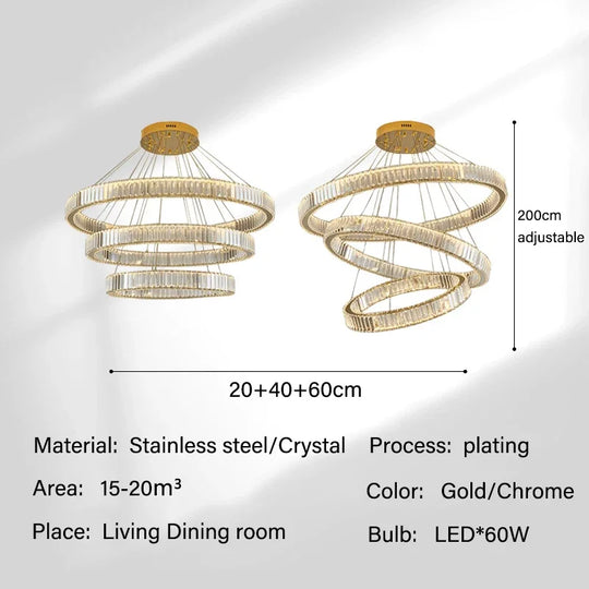 Modern Luxury Crystal Chandelier Lighting Lustre