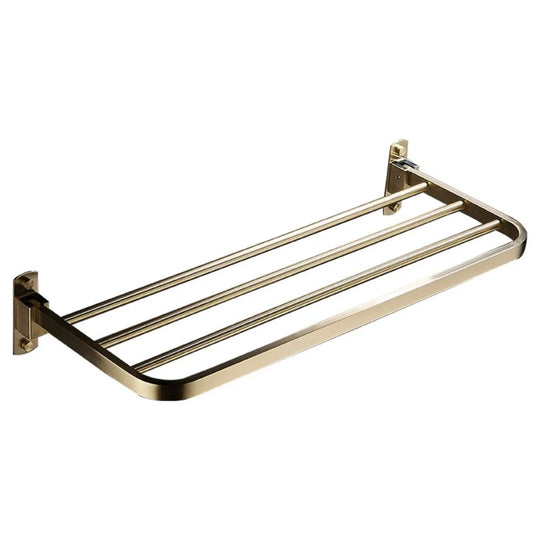 Gold Bathroom Folding Towel Rack