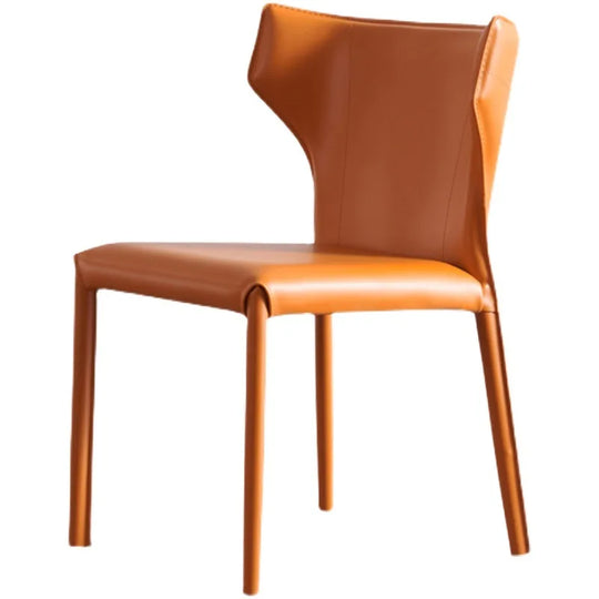 Minimalist Saddle Leather Dining Chair