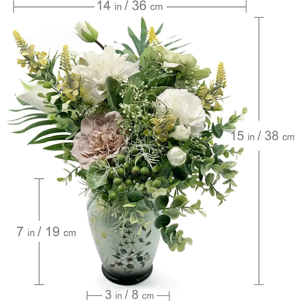 Artificial Flowers And Ceramic Vase